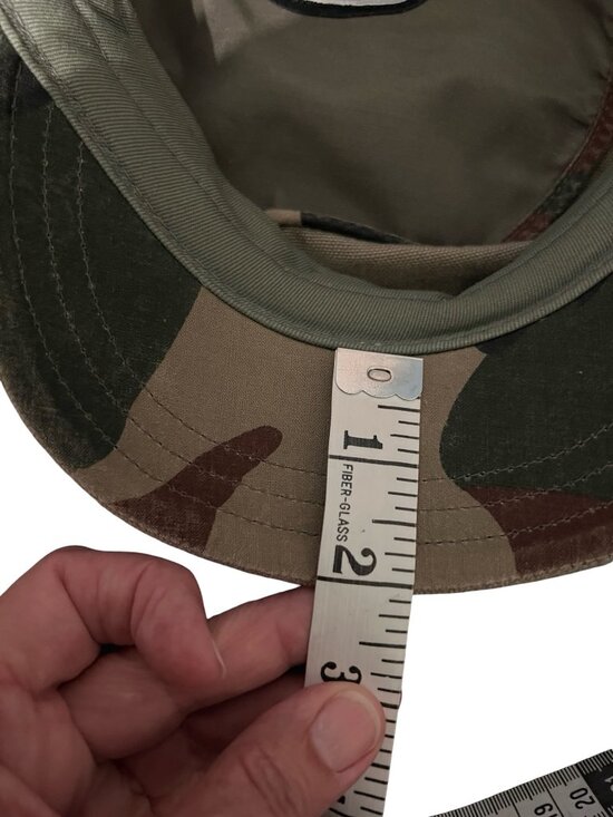 Vintage Y2K Peter Grimm Army Green Cadet Cap Camo Military Hat Size S main image 11